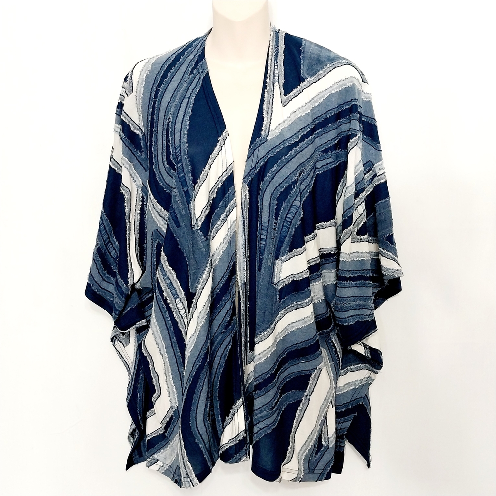 🔵BOGO FREE🔵 Open Front Kimono Patchwork Denim Look Boho One Size